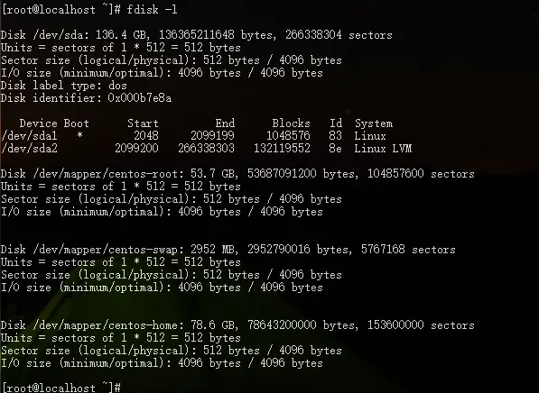 fdisk-l